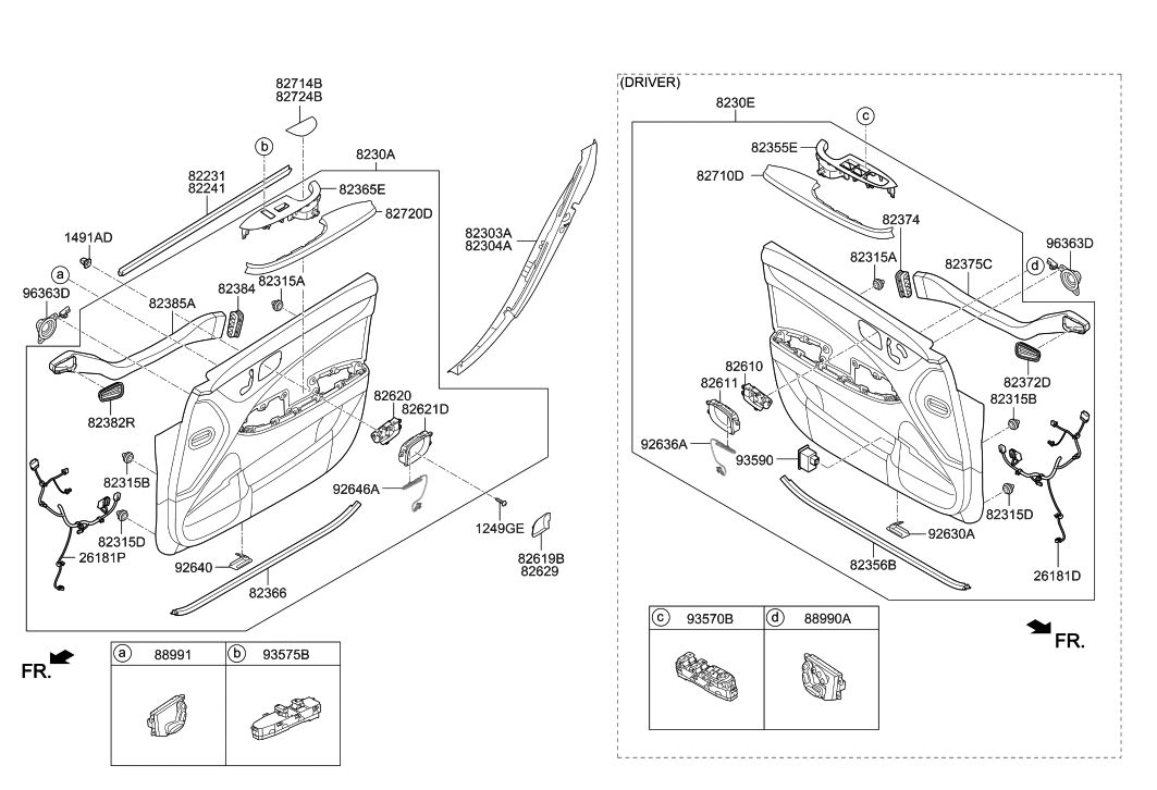 Hyundai 82365-3N000-NYM Cover Assembly-Front Door Pull Handle, RH