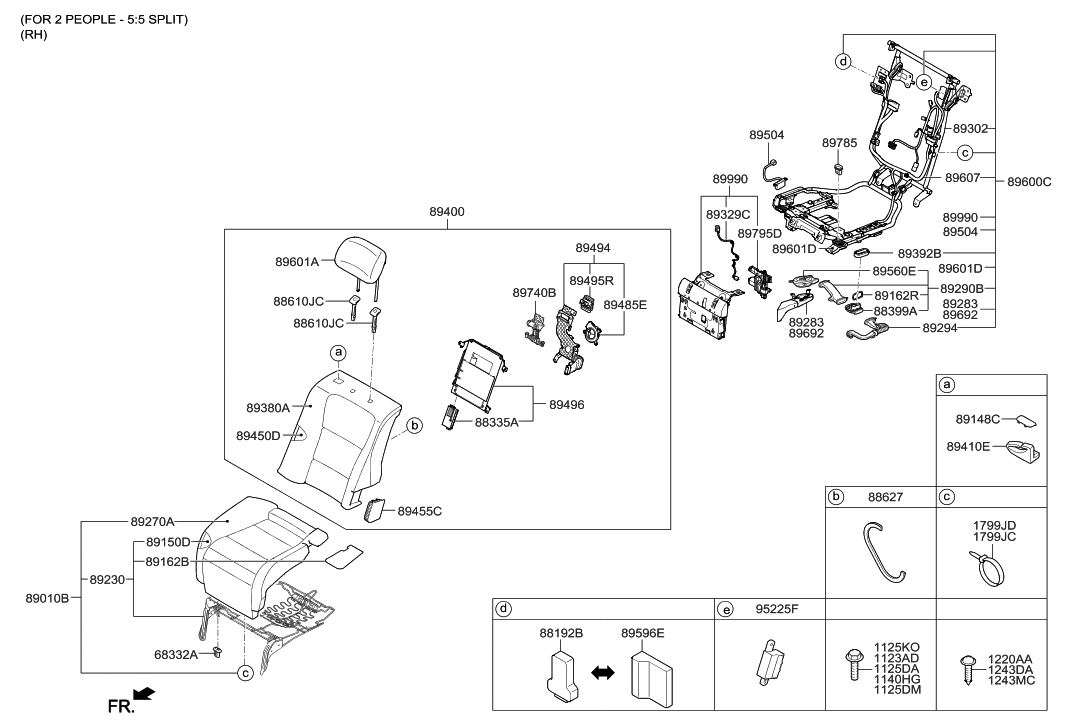 Hyundai 89650-3N750 Track Assembly-Rear Seat, RH