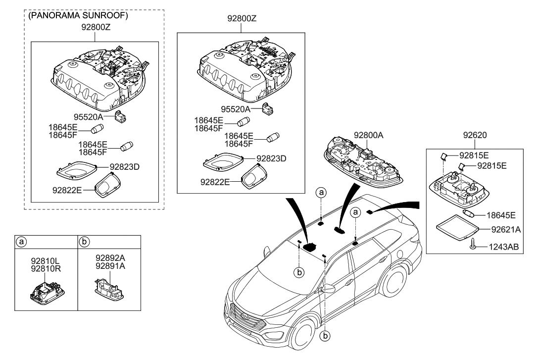 Hyundai 92812-2W500 Lens-Overhead Console Lamp, RH