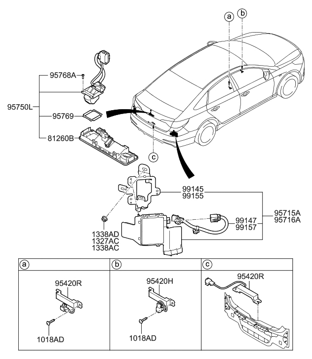 Hyundai 95814-C10AS Wiring-EXTENTION, LH