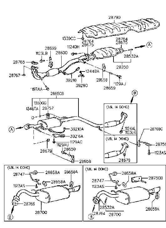 Hyundai 28757-28200 Damper-Exhaust Pipe
