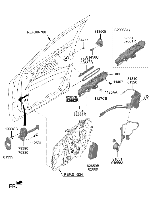 Hyundai 82659-M5000 RCU Assembly-FR Dr, LH