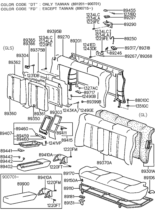 Hyundai 89410-33200 Hinge Assembly-Armrest