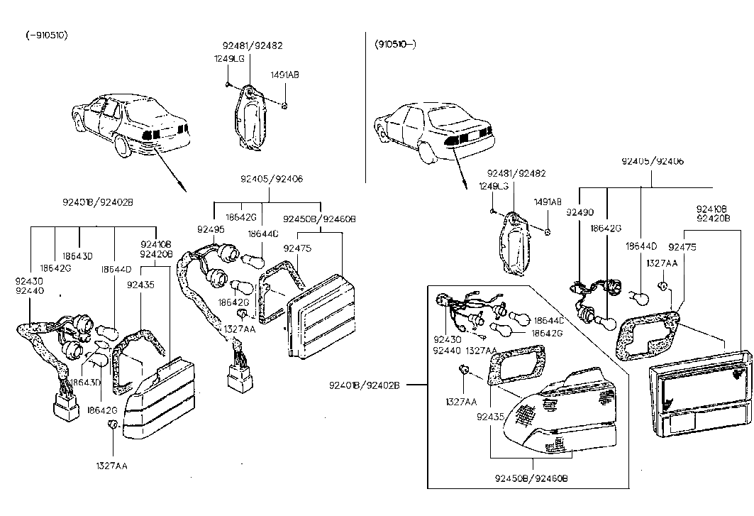 Hyundai 92480-33000 Cover Assembly-Rear Combination Lamp Housing RH