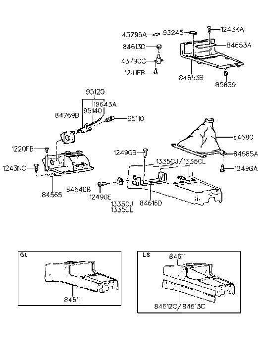 Hyundai 84616-24100 Bracket-Front Console Front Mounting