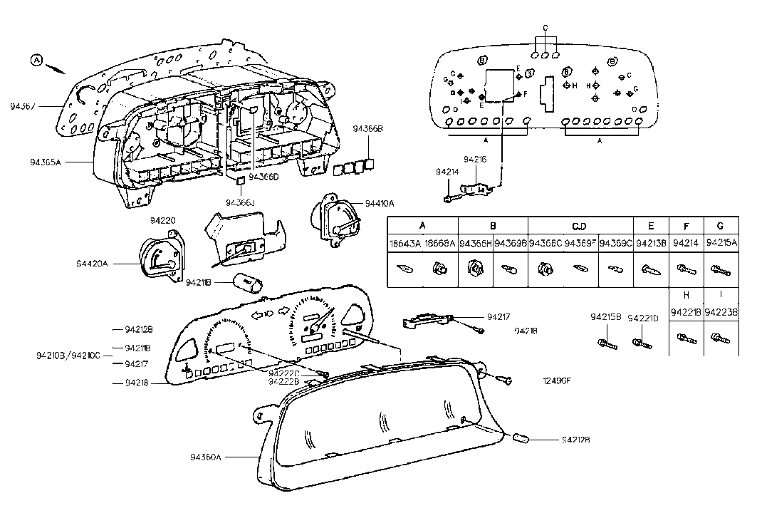 Hyundai 94365-23000 Case-Cluster