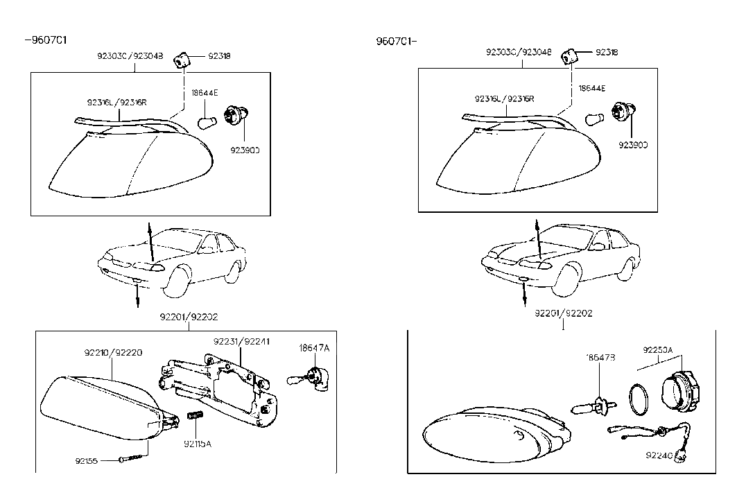 Hyundai 92211-34000 Lens & Refl-Front Fog Lamp, LH