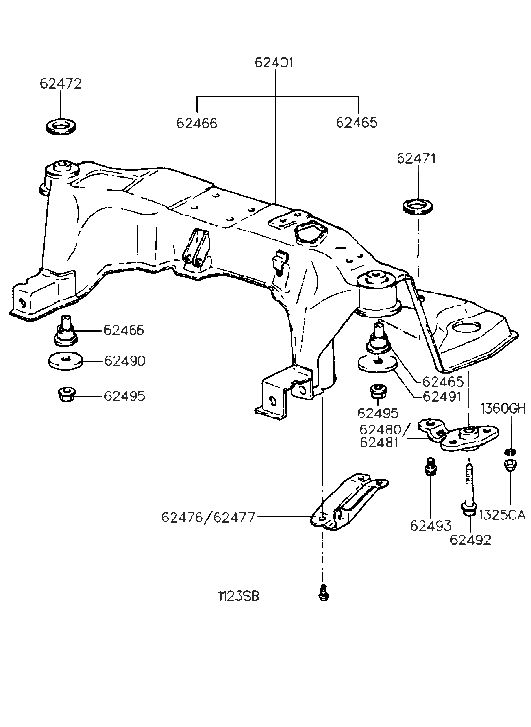 Hyundai 62481-34000 Clamp Assembly-Lower Arm Mounting, RH
