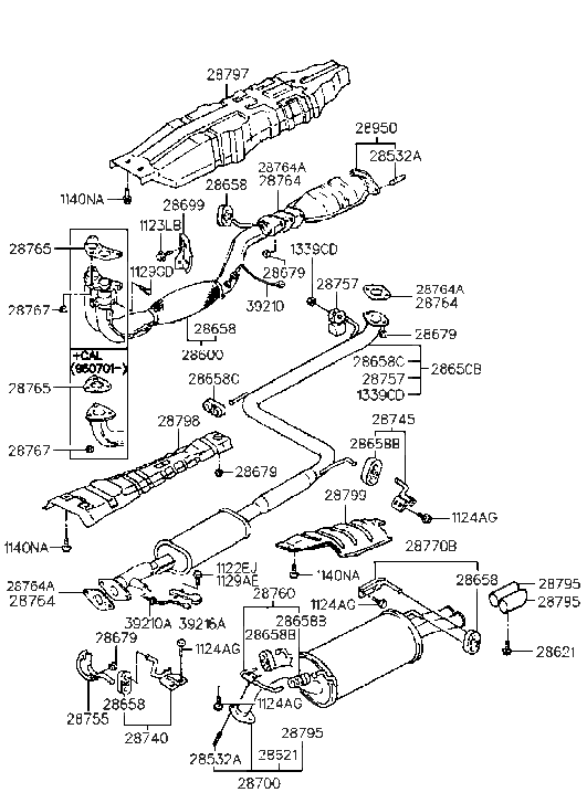 Hyundai 28657-34000 Damper-Exhaust Pipe
