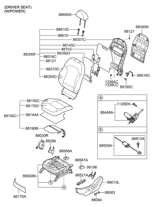 Hyundai 88191-3S110-9P Knob-Power Seat Recliner