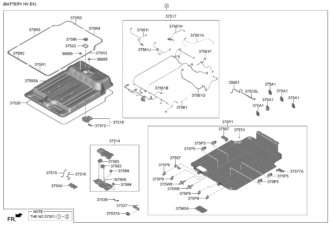 Hyundai 37561-K4040 Wiring Harness-Voltage Sensor