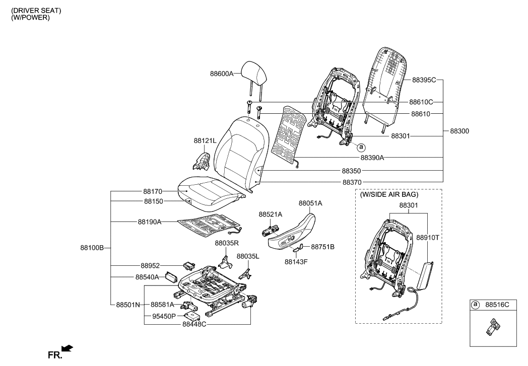 Hyundai 88910-F3500 Sab Module Assembly-Front, LH