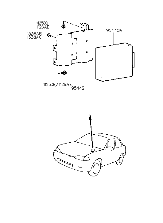 Hyundai 95442-22601 Bracket-Transmission Control Module