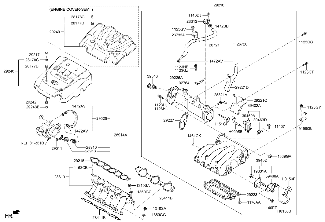Hyundai 29225-37280 Pipe Assembly-Surge Tank