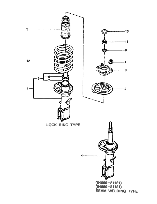 Hyundai 54652-21000 Oil Seal & Nut Assembly