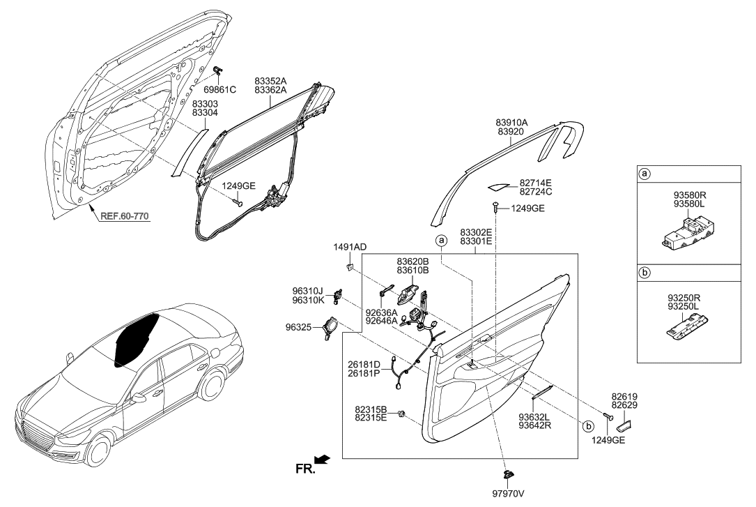 Hyundai 92636-D2000 Lamp Assembly-Door Inside Handle Mood, LH