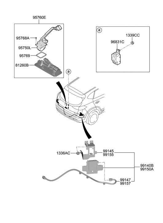 Hyundai 95814-D3500 Wiring-EXTENTION, LH