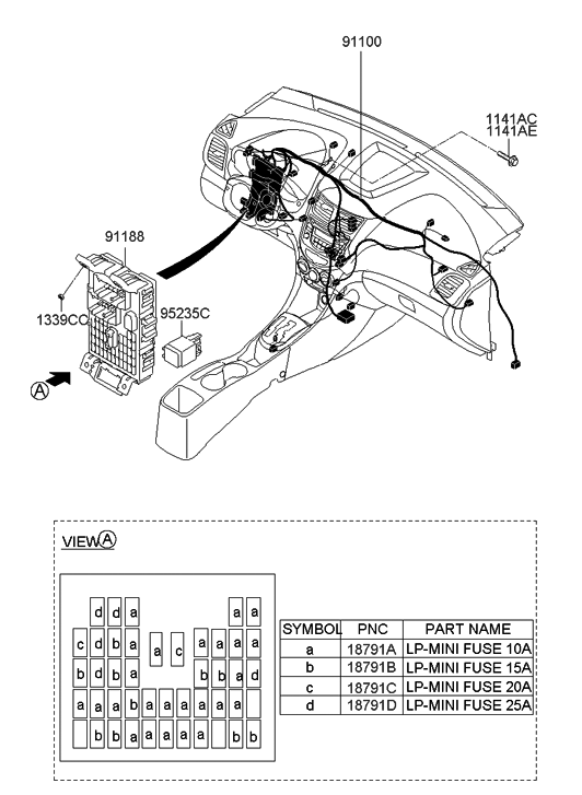 Hyundai 91195-1R010 Wiring Assembly-Main