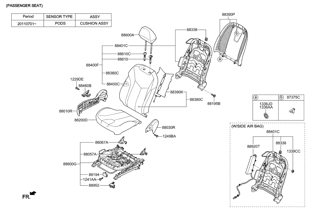Hyundai 88920-2V500 Sab Module Assembly-Front, RH