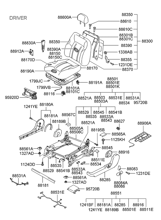Hyundai 88501-39325 Track-Front Seat, LH