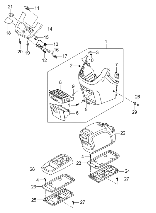 Hyundai 84673-4D000 Bracket-Console Center Mounting