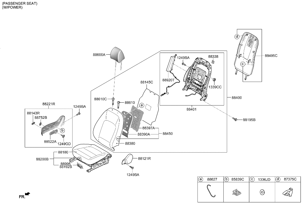 Hyundai 88297-F2100-TRY Knob-Front Seat Slide Power, RH