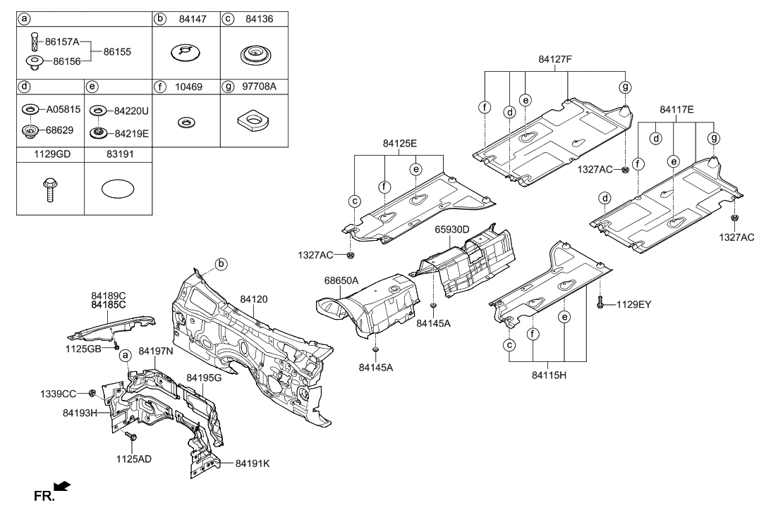 Hyundai 84185-B1000 PARTN Assembly-Hood SEALG Rl, LH