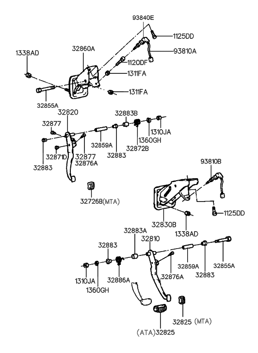 Hyundai 32805-29001 Pedal-Brake