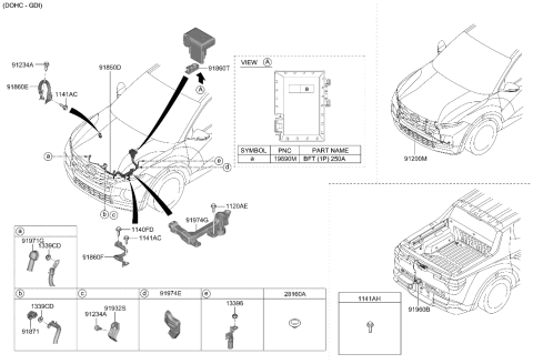 2022 Hyundai Sonata Hybrid  PROTECTOR-WIRING Diagram for 91961R0200