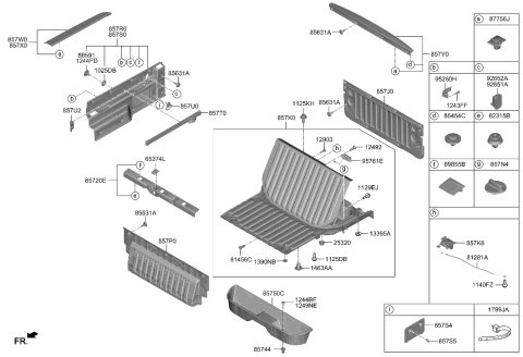 2022 Hyundai Sonata Hybrid  SWITCH ASSY-TAIL GATE Diagram for 81821R1000