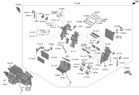 2023 Hyundai Sonata Hybrid  Arm-Defroster Door Diagram for 97184P2000