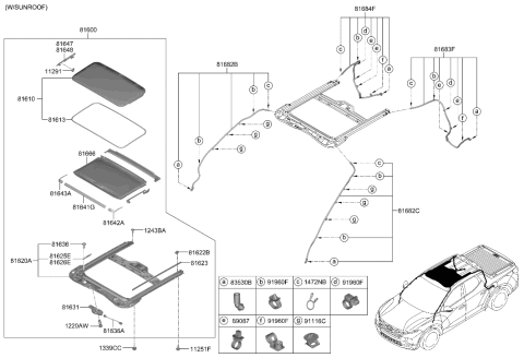 2022 Hyundai Sonata Hybrid  Band Cable Diagram for 919603K280