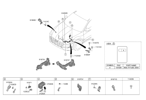 2006 Hyundai Accent  Multi Fuse Diagram for 1898008400