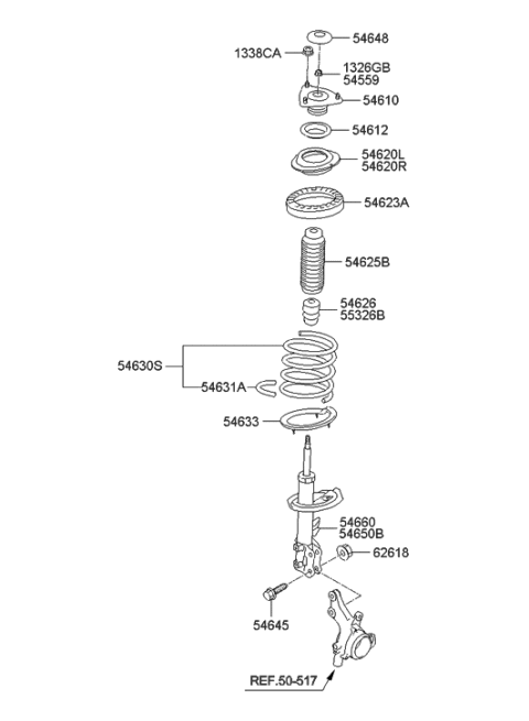 2009 Hyundai Elantra  Tube-Front Spring Diagram for 546312H000