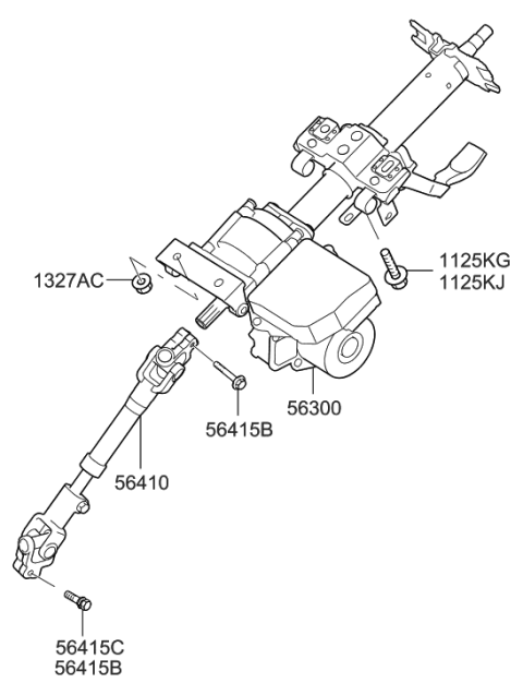 2011 Hyundai Elantra  Joint Assembly-Universal Diagram for 564002H000