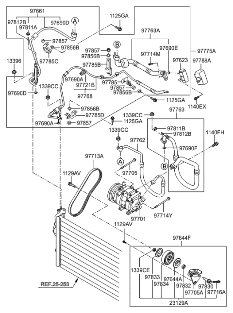 2011 Hyundai Elantra Compressor Assembly Diagram for 977012H100
