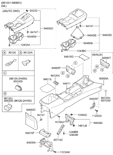2012 Hyundai Elantra  Retainer Diagram for 846282H000