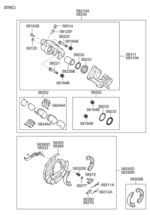 2012 Hyundai Elantra  Adjuster-Assembly RH Diagram for 582542H300