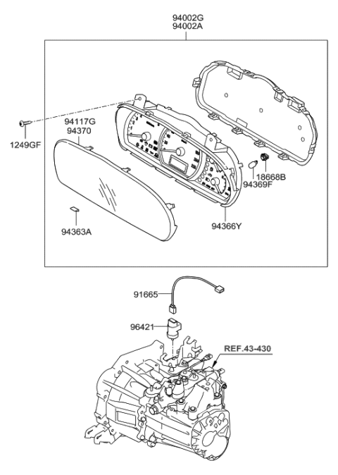 2013 Hyundai Elantra Wiring Assembly-Speed Sensor Diagram for 964251J000