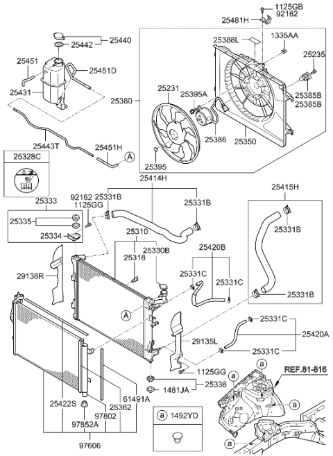 2011 Hyundai Elantra  Clamp-Hose Diagram for 253313D041