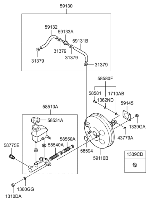 2009 Hyundai Elantra  Valve Diagram for 587752D100