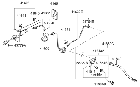 2012 Hyundai Elantra  BUSHING Diagram for 416542D000