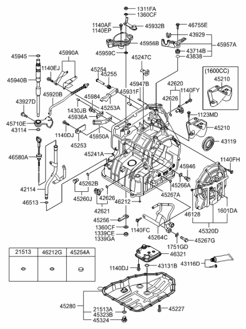 2009 Hyundai Elantra  Bracket-Hook Diagram for 4524723000
