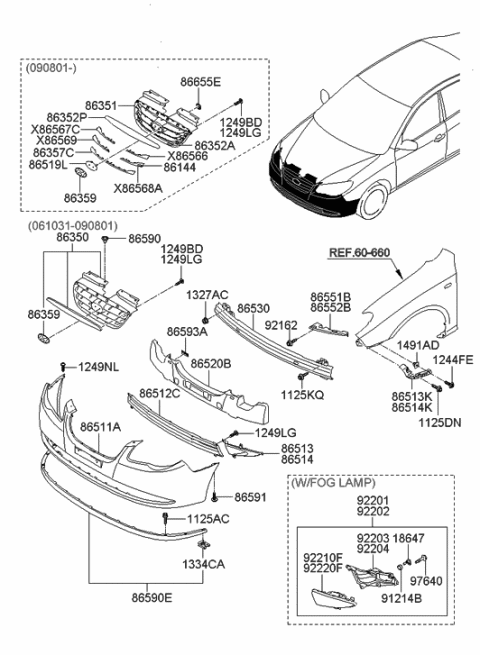 2012 Hyundai Elantra  Tapping Screw-FLANGE Head Diagram for 1249304149