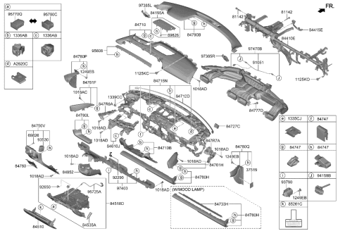 1992 Hyundai Elantra  LAMP ASSY-GLOVE BOX Diagram for 84547T4000