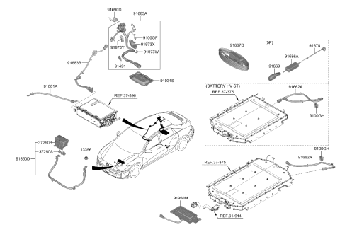 1992 Hyundai Elantra  CAP-INLET Diagram for 91690KL010