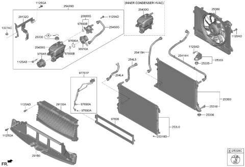 1992 Hyundai Elantra  HOSE ASSY-RADIATOR,UPR Diagram for 25414KL500