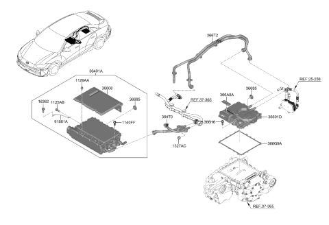 1992 Hyundai Elantra  INVERTER ASSY Diagram for 366011XEM0