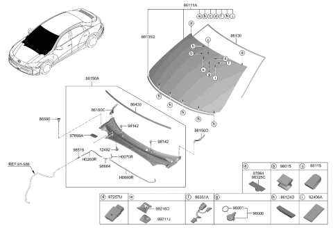 1992 Hyundai Elantra  SENSOR-AUTO DEFOG Diagram for 97257GI000