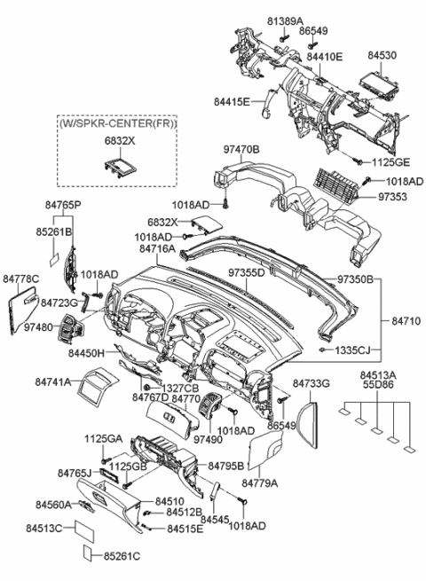 2014 Hyundai Tucson  Label-Air Bag Diagram for 852612F510